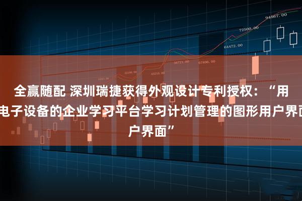 全赢随配 深圳瑞捷获得外观设计专利授权：“用于电子设备的企业学习平台学习计划管理的图形用户界面”