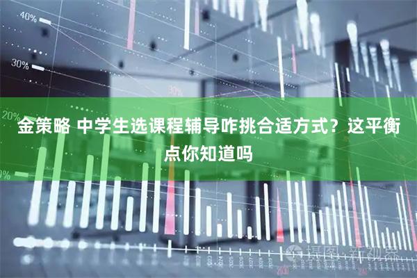 金策略 中学生选课程辅导咋挑合适方式？这平衡点你知道吗