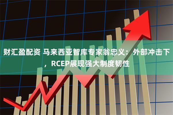 财汇盈配资 马来西亚智库专家翁忠义：外部冲击下，RCEP展现强大制度韧性