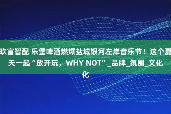 玖富智配 乐堡啤酒燃爆盐城银河左岸音乐节！这个夏天一起“放开玩，WHY NOT”_品牌_氛围_文化
